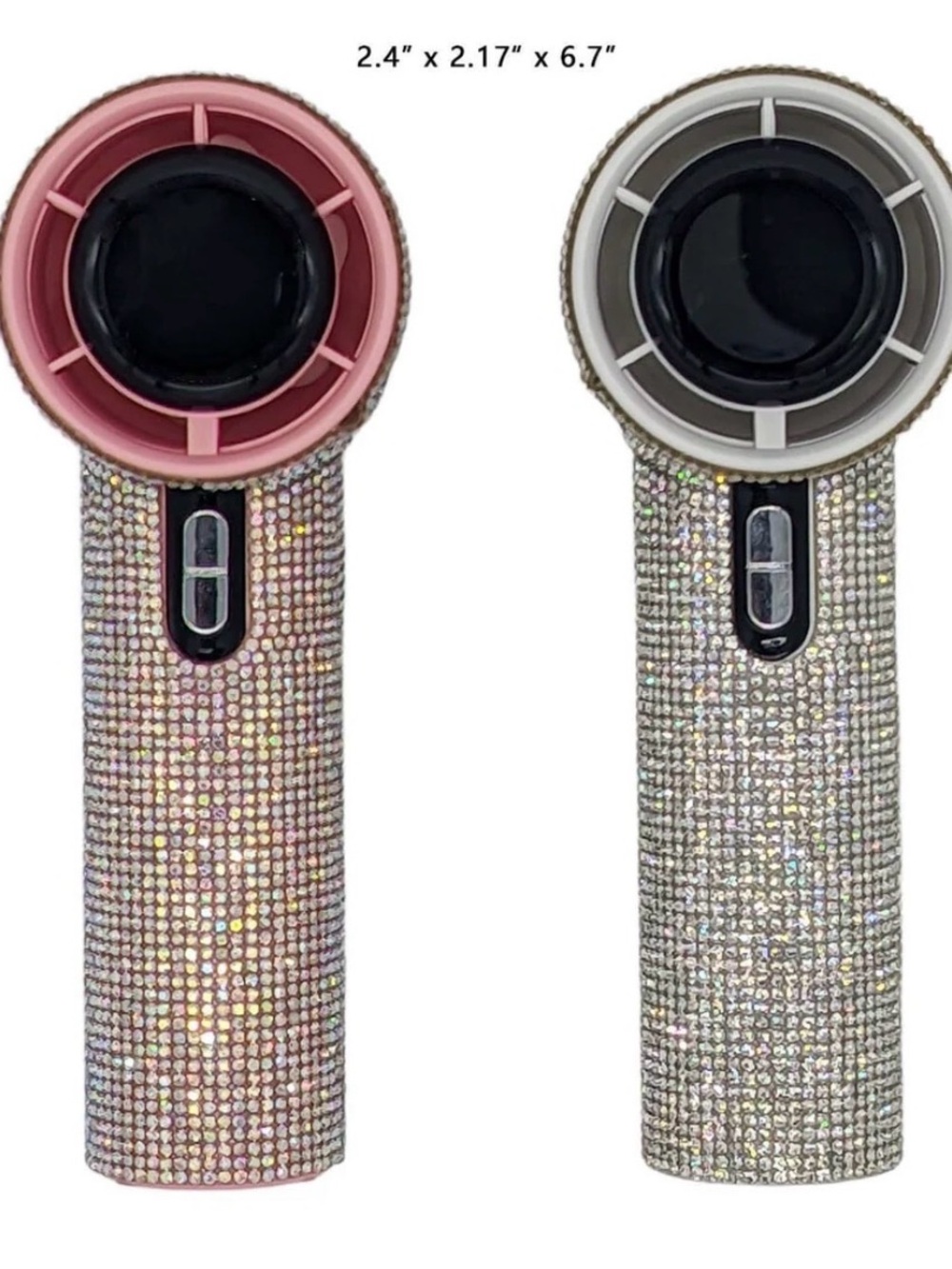 Glitter Rhinestone Handheld Fan         Pink & Silver $25 each